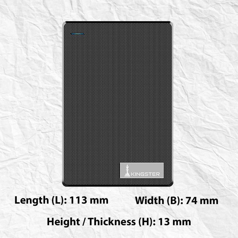 KINGSTER® External Hard Drive – Black